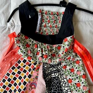 Floral Pattern Patchwork Girls Formal Dress